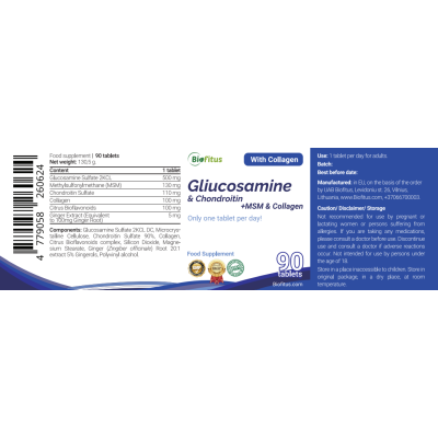 Glikozamīns, hondroitīns , MSM