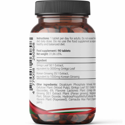 Ginkgo un žeņšeņa ekstrakts