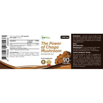 Čagas sēņu ekstrakts 1250