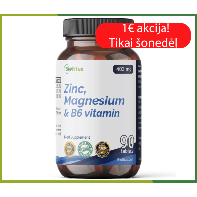 Cinks, magnija un B6 vitamīns